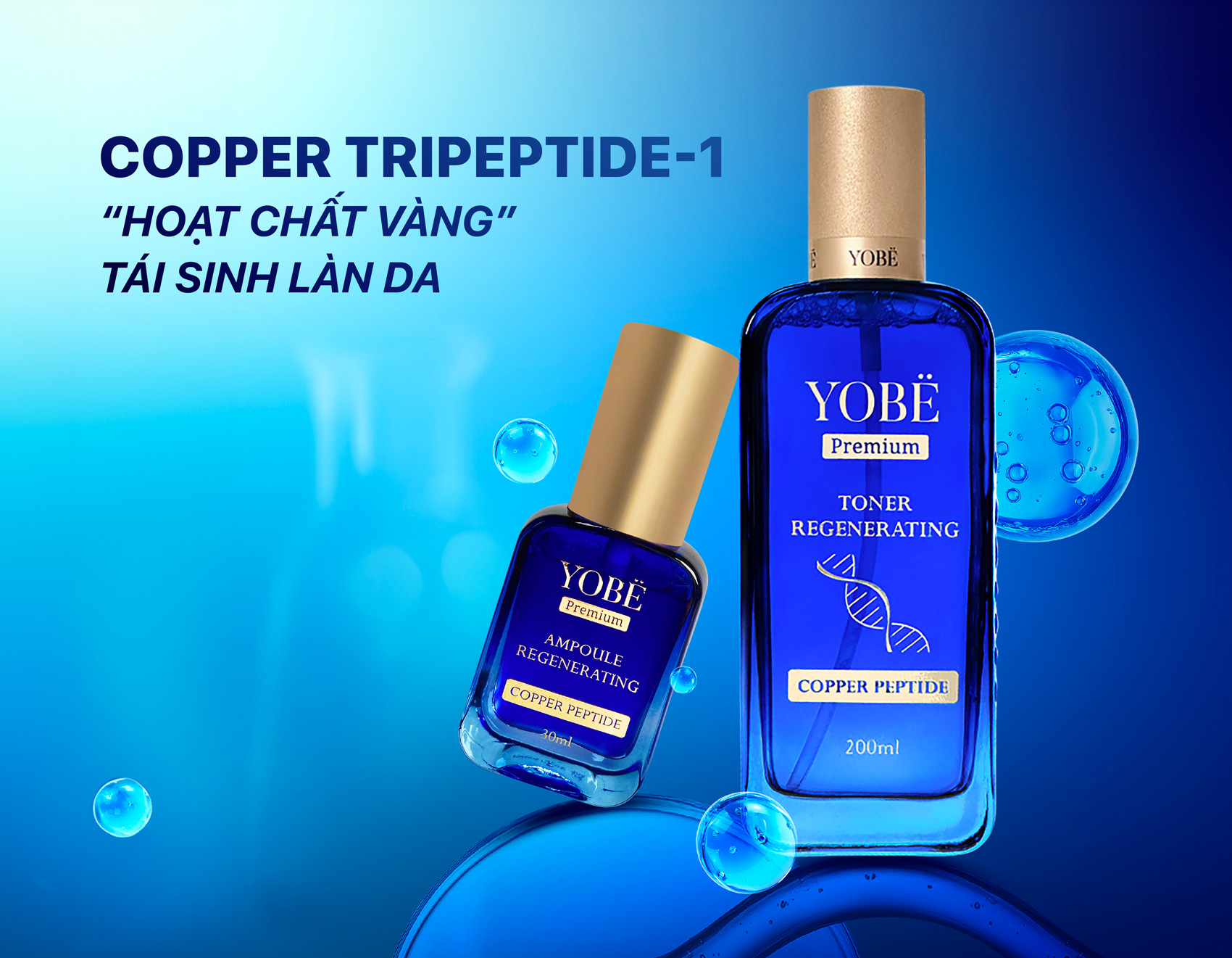 TÁI SINH LÀN DA cùng Copper Peptide YOBE