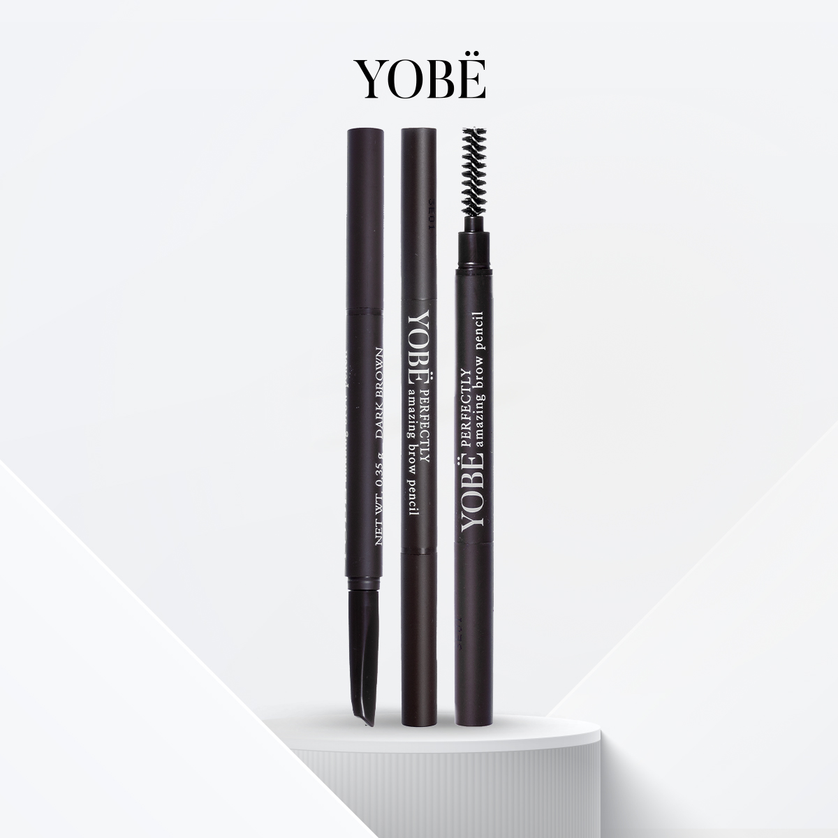 Chì Kẻ Mày 2 Đầu YOBE #Nâu Đen (Dark Brown)