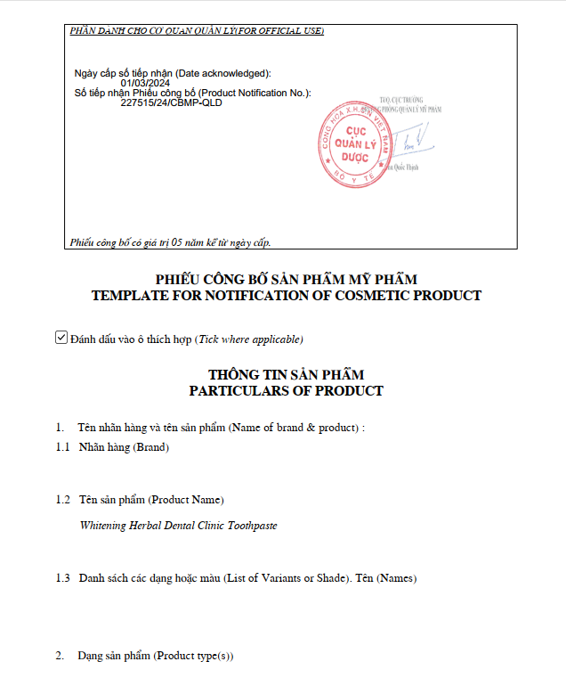 Kem Đánh Răng Trắng Răng Thảo Dược Nha Khoa YOBE Whitening Herbal Dental Clinic Toothpaste