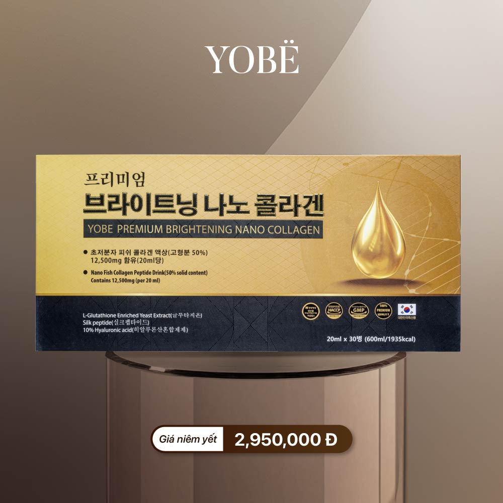 Collagen Thuỷ Phân Nano Trắng Da Cao Cấp YOBE (20mL*10 chai)