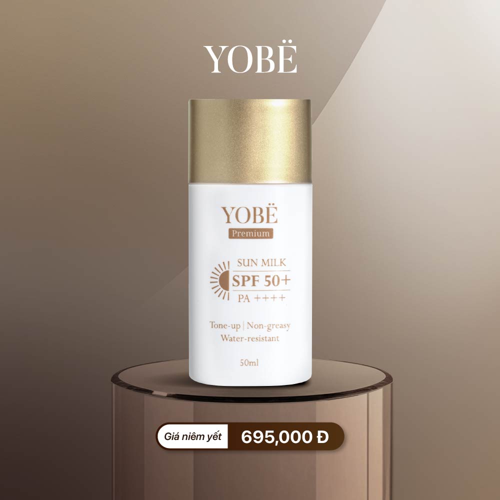 Sữa Chống Nắng Phổ Rộng Nâng Tông Căng Bóng Da YOBE SPF50+ PA++++ 50mL