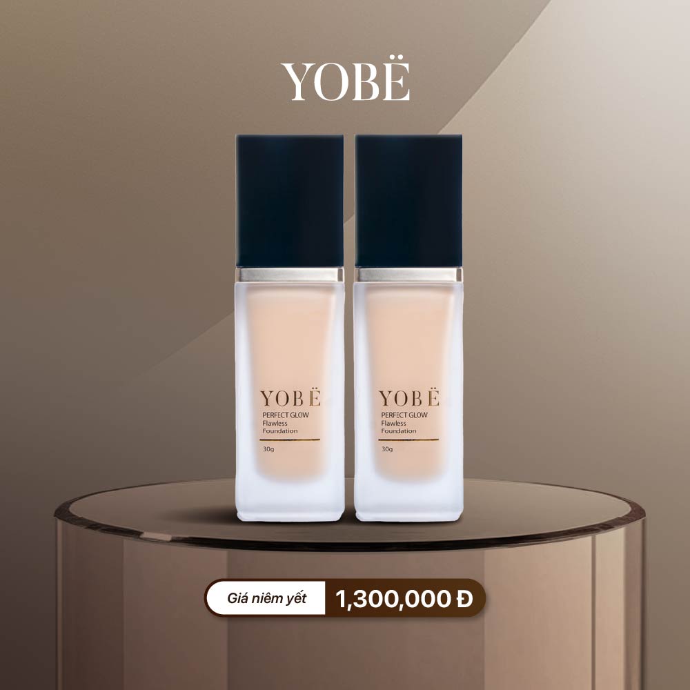 Combo 02 Kem Nền Căng Bóng Mỏng Nhẹ Nâng Tone Tự Nhiên Yobe 30mL