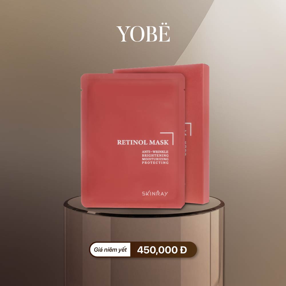 Combo 03 Hộp Mặt Nạ Retinol Tái Tạo Dưỡng Sáng Da Skinray (5 miếng/hộp)