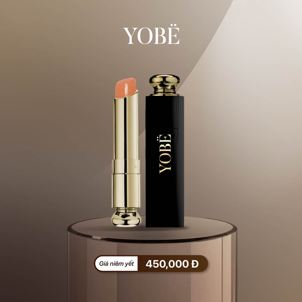 Combo 02 Son Dưỡng Ẩm Mềm Môi Không Màu YOBE (#Màu Hồng + #Màu Cam)