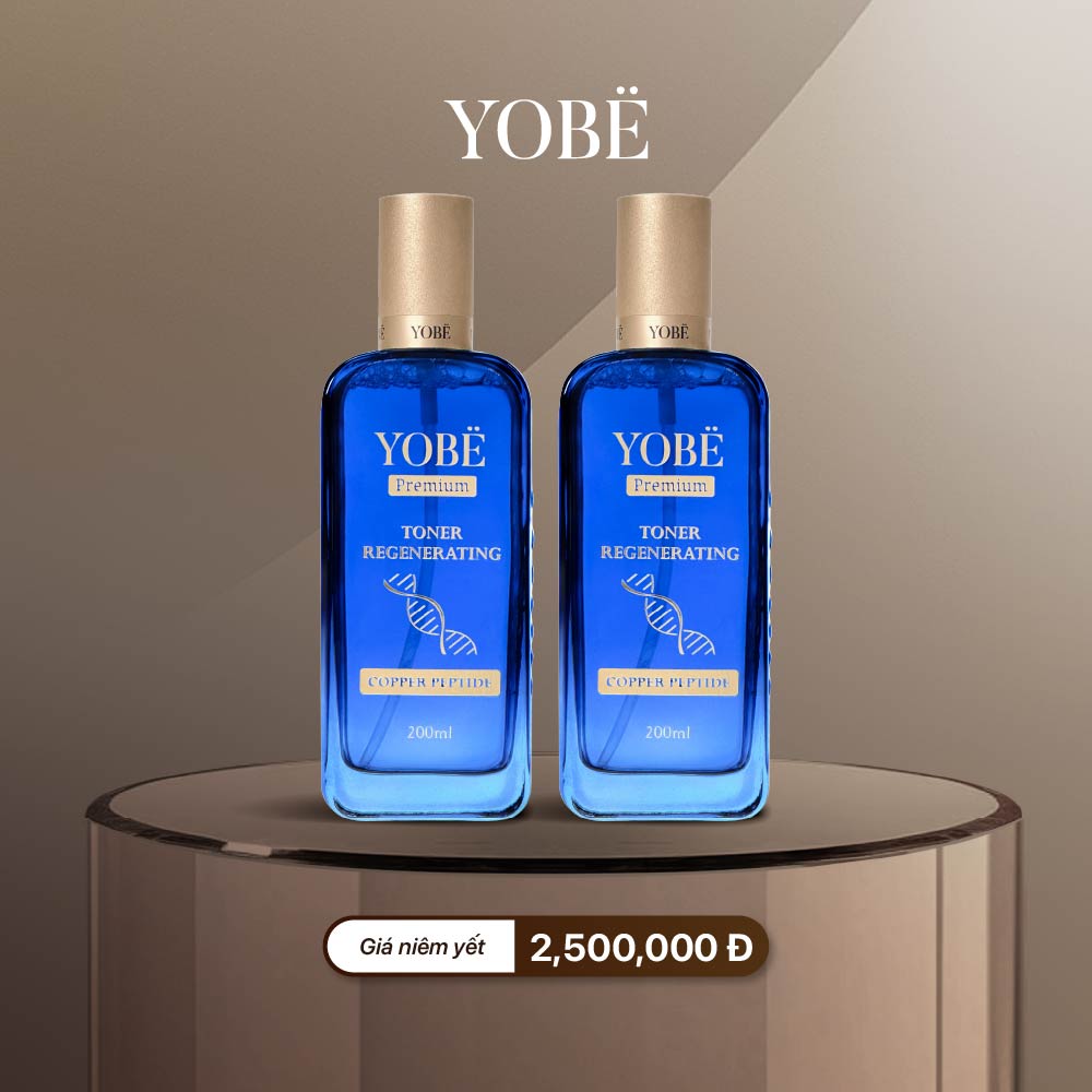 Combo 02 Toner Tái Sinh Làn Da & Ngăn Ngừa Thâm Nám Coppper Peptide YOBE 200mL