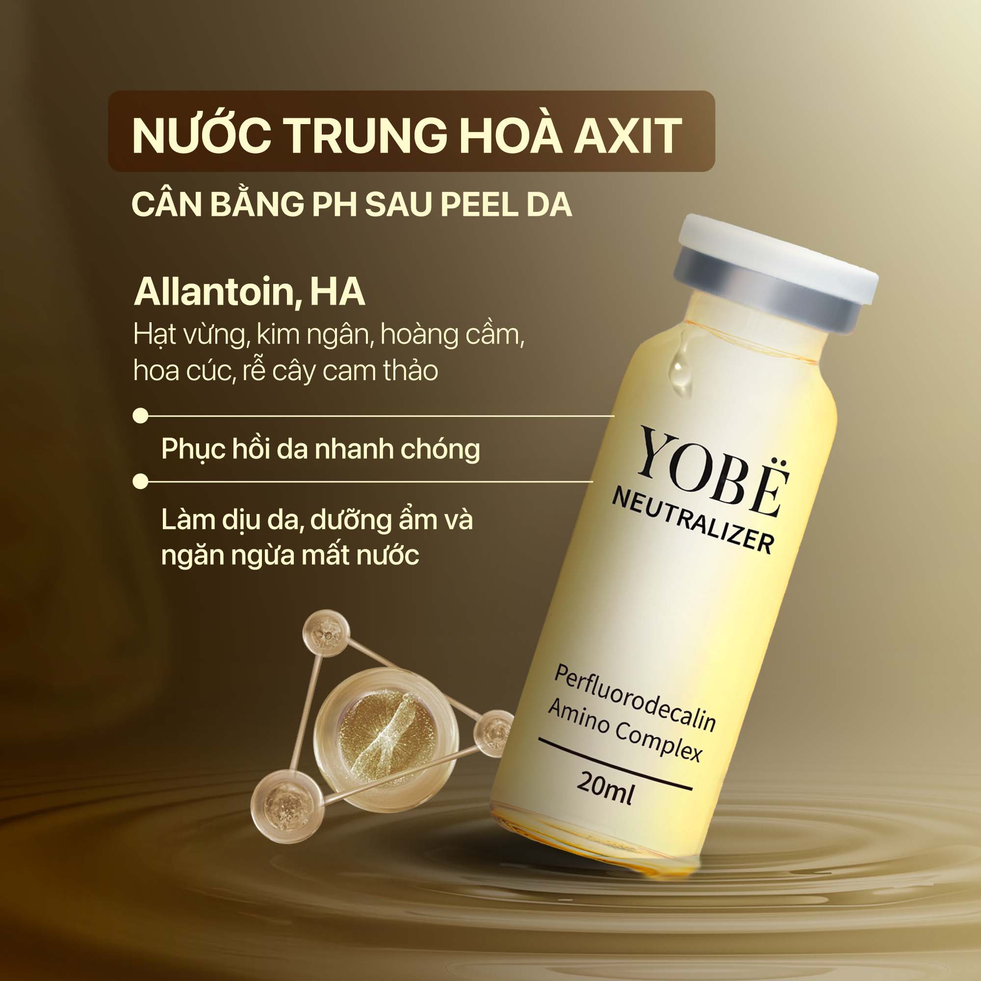 Combo 02 Nước Trung Hoà Axit & Cân Bằng pH Sau Peel Da Yobe 20mL