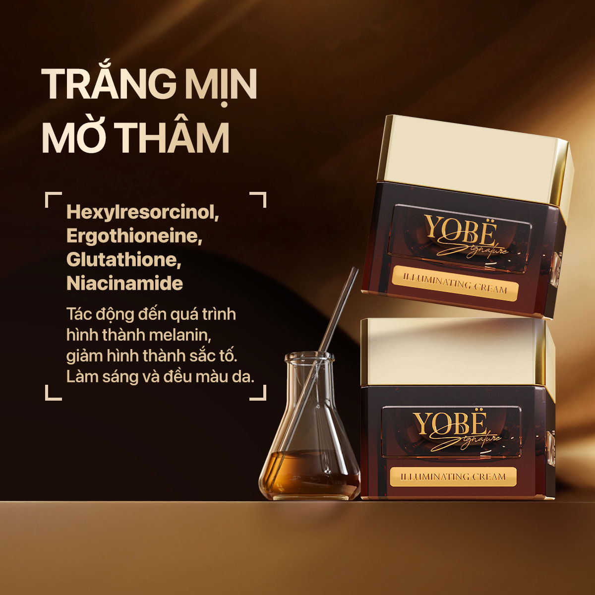 Set Kem Dưỡng Tái Sinh Làn Da - Căng bóng - Trắng mịn - Mờ Nám YOBE