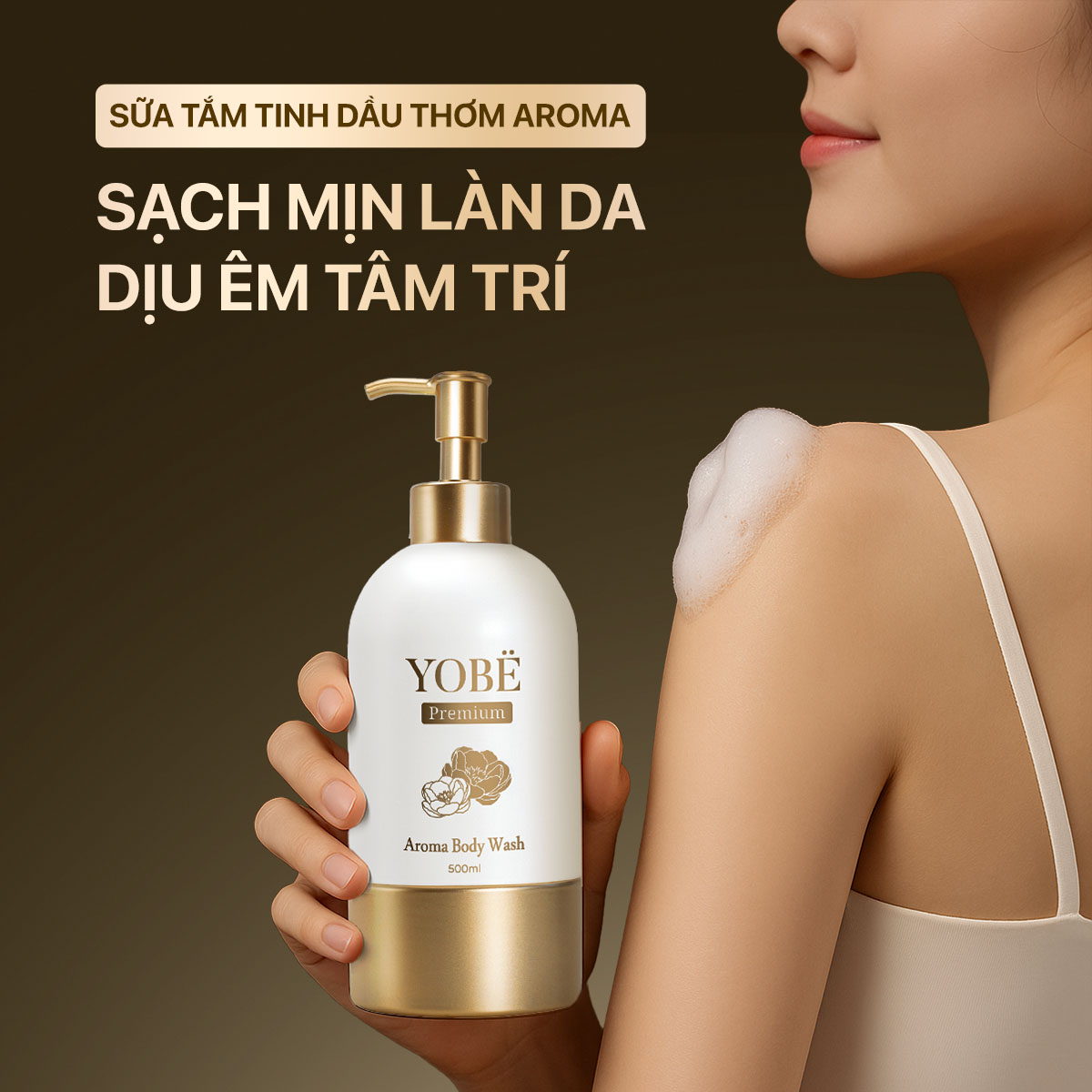 Sữa tắm Dưỡng Ẩm Mềm Mịn Da Tinh Dầu Thơm Aroma 300mL