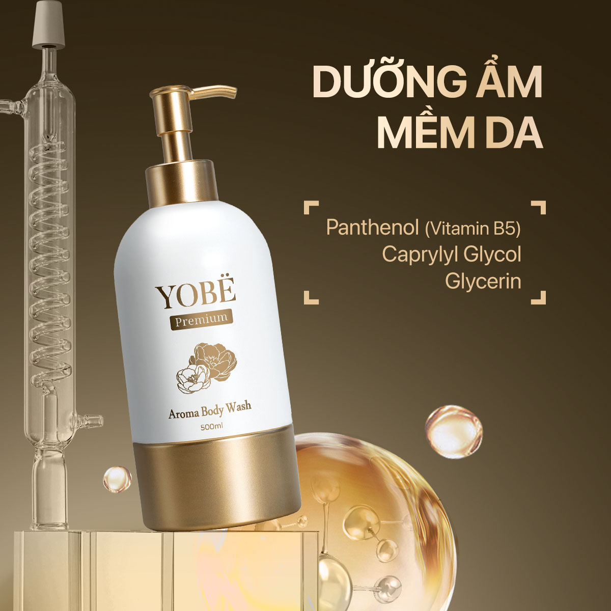 Sữa tắm Dưỡng Ẩm Mềm Mịn Da Tinh Dầu Thơm Aroma 300mL