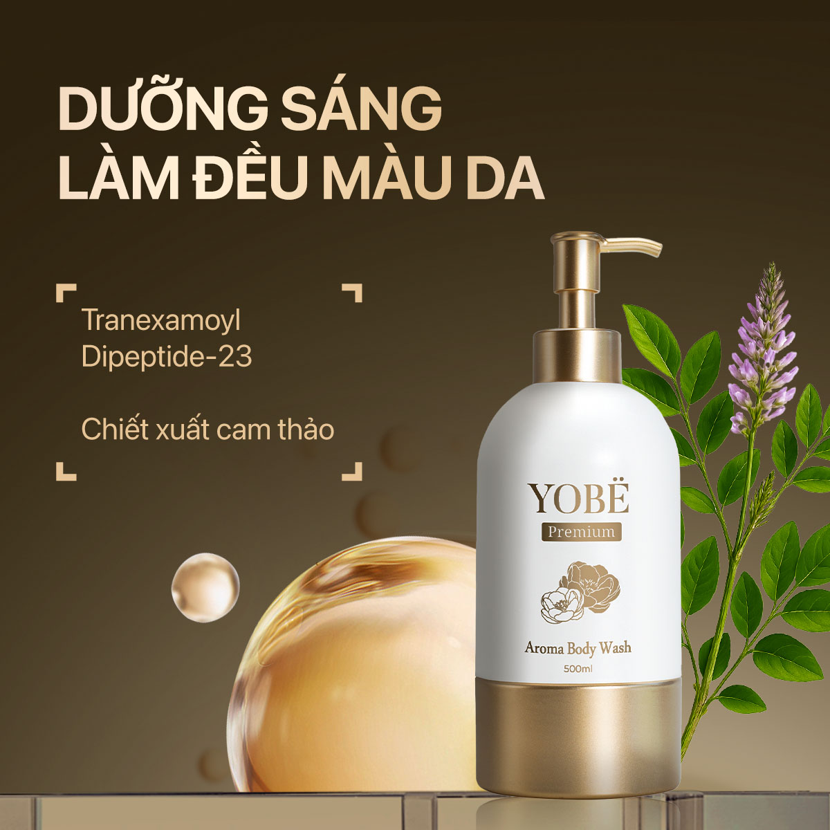 Sữa tắm Dưỡng Ẩm Mềm Mịn Da Tinh Dầu Thơm Aroma 300mL