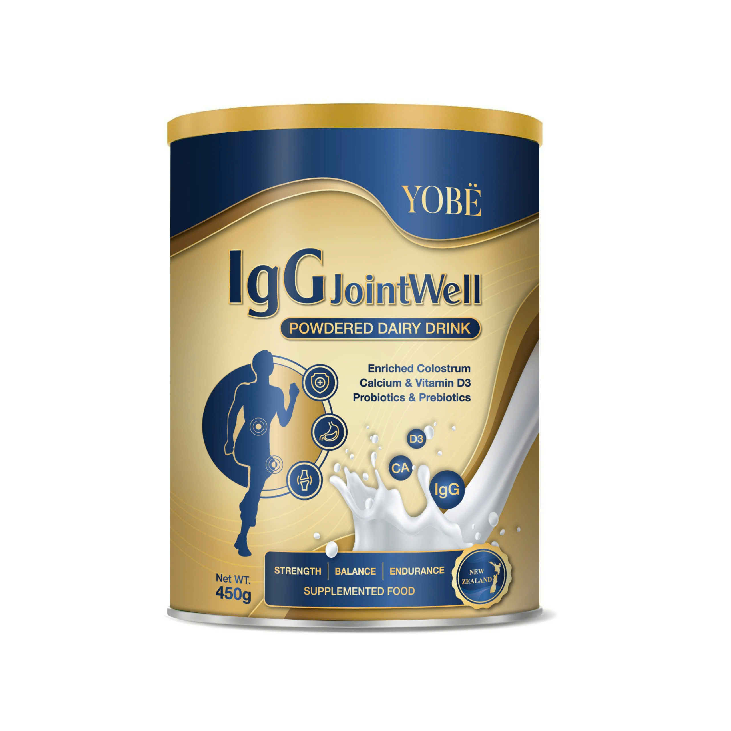 Combo 3 Hộp Sữa Non Colostrum Xương Khớp Yobe IgG JointWell từ New Zealand (450gr/hộp)