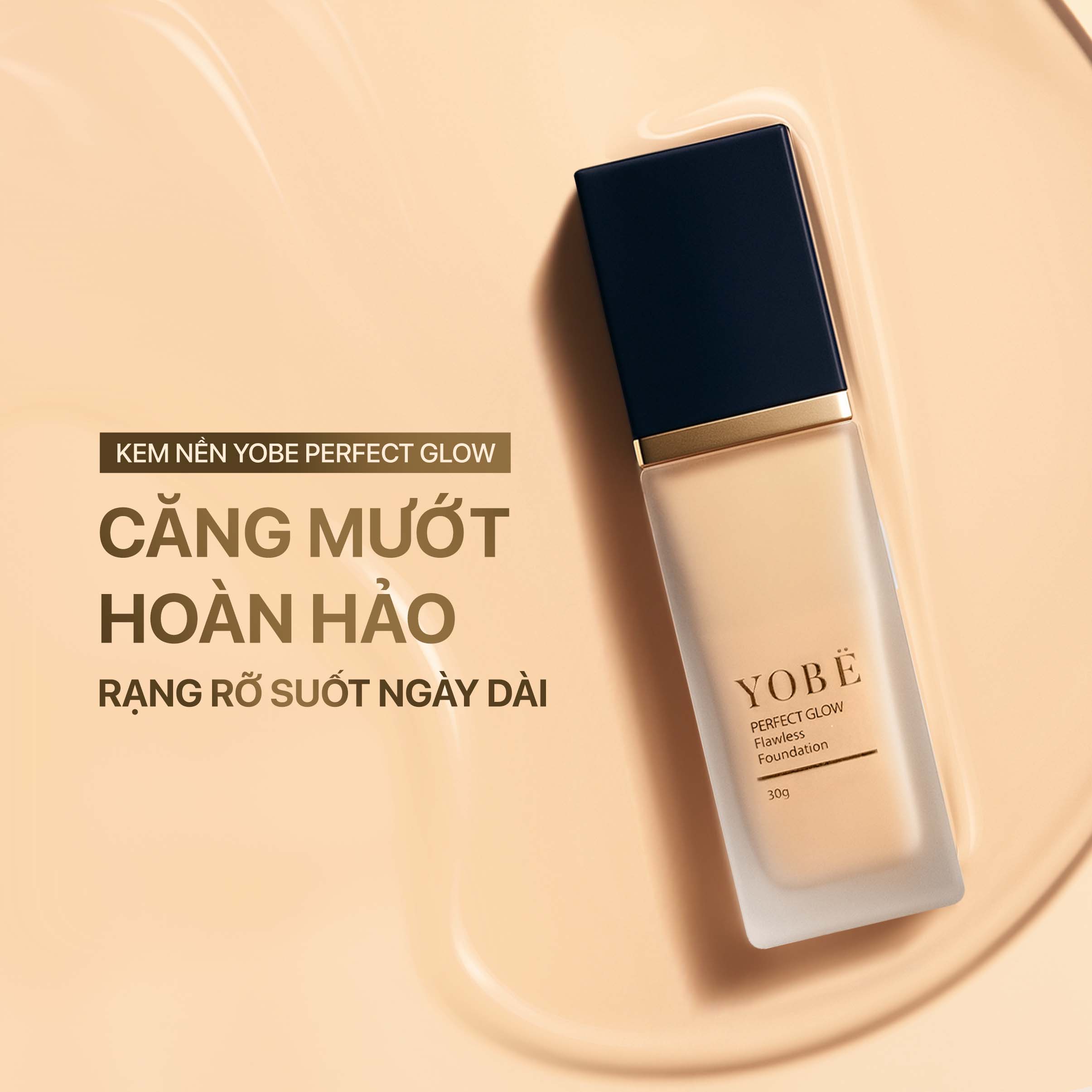 Combo 02 Kem Nền Căng Bóng Mỏng Nhẹ Nâng Tone Tự Nhiên Yobe 30mL